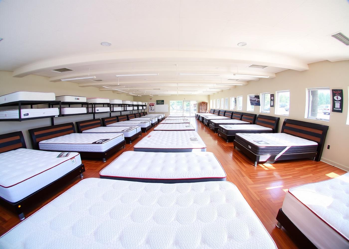 Mattress showroom interior